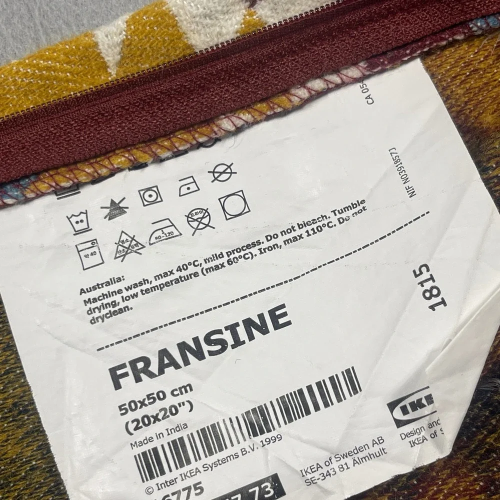 IKEA FRANSINE‎ 20x20 Decorative Pillow Covers Pair Southwestern Geometric Aztec